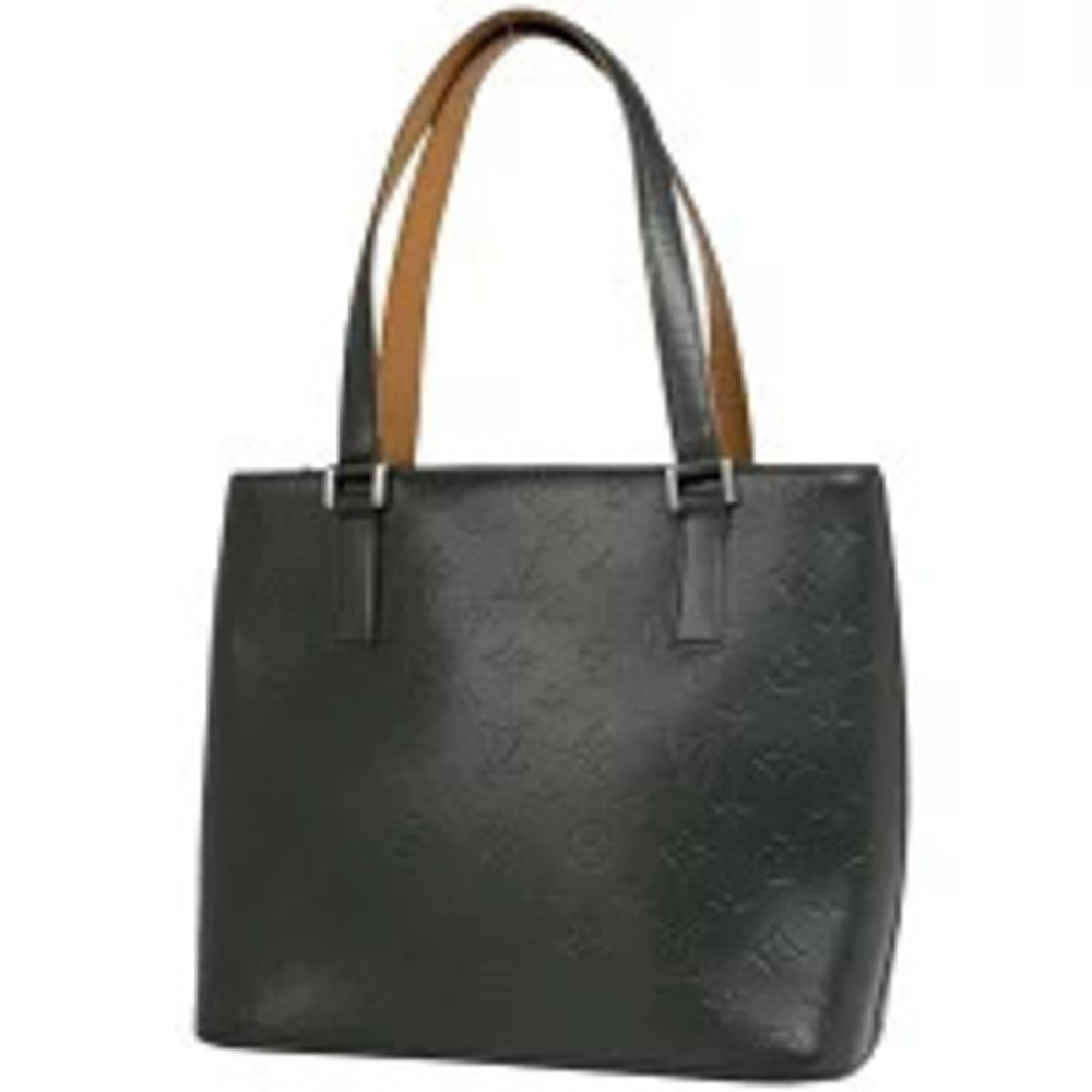 Louis Vuitton Stockton Shoulder Bag Handbag Tote Monogram Matte Noir Black